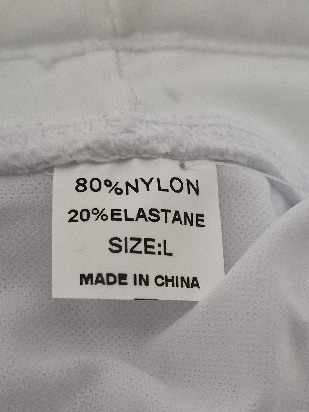 Women’s White Athletic Drawstring Layered Shorts-ChinFun Large NWT - Picture 5 of 6